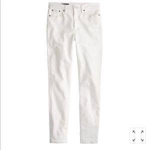JCREW Lookout High Rise Crop White Jeans